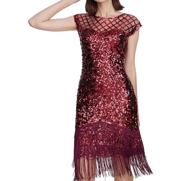 1920s Flapper Great Gatsby Vintage Retro Tassel Fringe Sequin Dress SIZE S NEW - Picture 9 of 12